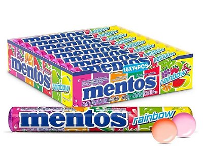 Mentos Rainbow 37,5g Display c/16un 600g