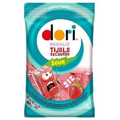 Gelatina Regaliz Tijolo 60g Dori