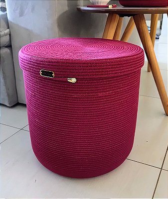 Cesto Elegance 35x35 com Tampa - Vinho