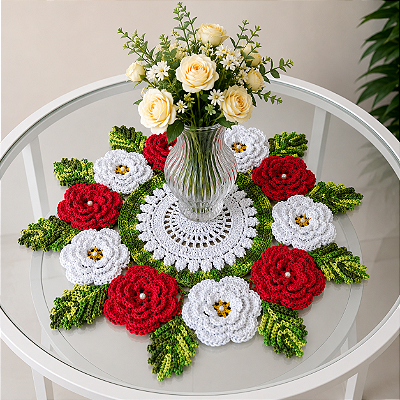 Caminho de Mesa Floral