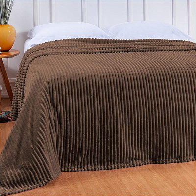 Cobertor Canelado Plus Queen Tabaco Tabaco