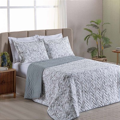 Cobre Leito 3 Peças QUEEN Percal 200 Fios Colori Alpini  Alpini Grafite