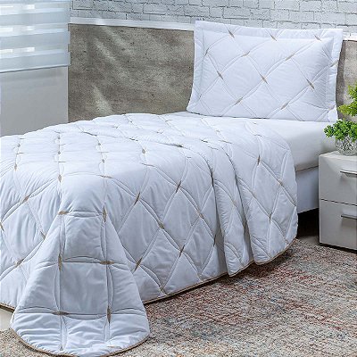 Cobre Leito Unique Solteiro Branco