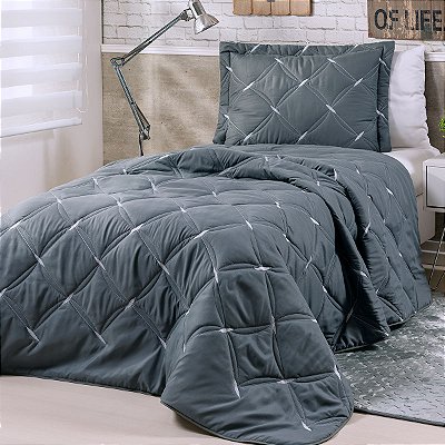 Cobre Leito Unique Solteiro Grafite