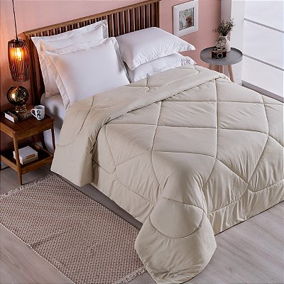Edredom 1 Peça QUEEN Percal 200 Fios Unique Avelã