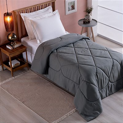 Edredom 1 Peça SOLTEIRO Percal 200 Fios Unique Grafite