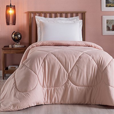 Edredom 1 Peça SOLTEIRO Percal 200 Fios Unique Rosê