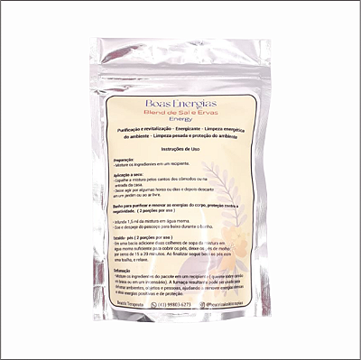 Banho e escalda-pé de sal e ervas Energia
