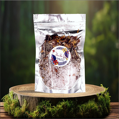 Banho e escalda-pé de sal e ervas Amor