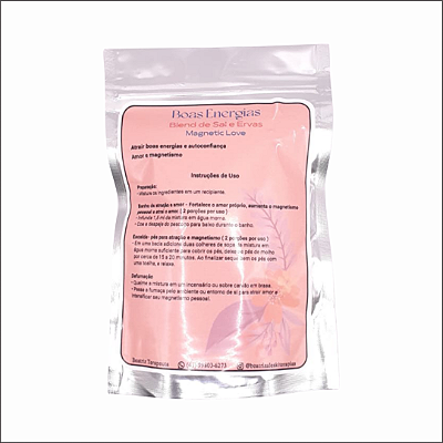 Banho e escalda-pé de sal e ervas Amor