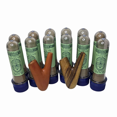 Kit Maestria - 12 Tubos de Rapé + 2 Kuripes