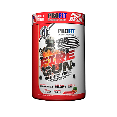 Pré Treino Profit Fire Gun Military Force 300g Lançamento