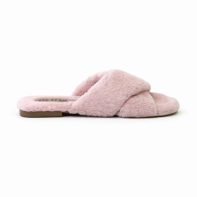 Chinelo de Pelo, Feminino Puff - Rose