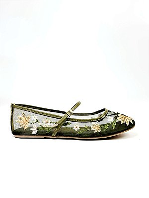 Sapatilha Feminina em Tela Celina - Verde Army