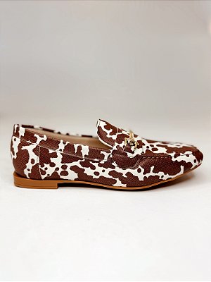 Mocassim Feminino Slim Julie - Cow Print