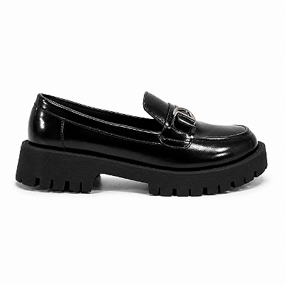 Mocassim Feminino Tratorado Jane - Black