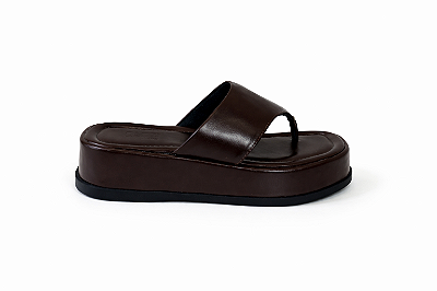 Sandália Feminina Flatform Aurora - Café