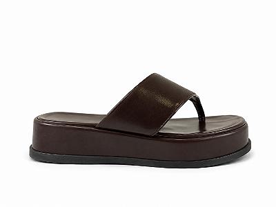 Sandália Feminina Flatform Aurora - Café