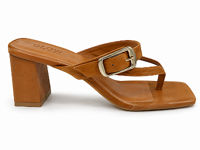 Tamanco Feminino Bianca – Âmbar com Fivela Dourada