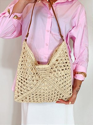 Bolsa Feminina Luma – Palha Tramada com Alça de Ombro