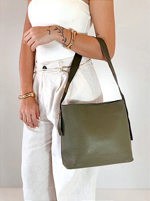 Bolsa Feminina Minimalista Amora – Verde Militar