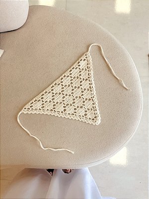 Lenço Feminino Alba – Crochê Bege