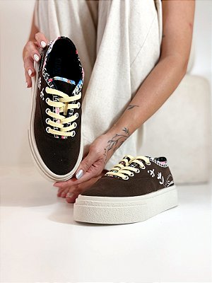 Tênis Feminino Maite – Marrom Summer Floral