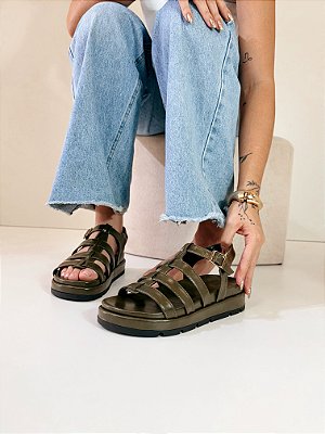 Sandália Feminina Antonella Fisherman – Verde Cacto