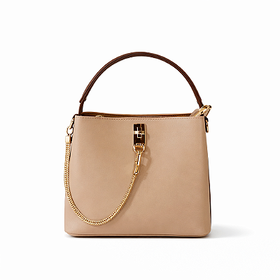 Bolsa Feminina Olivia – Café com Leite Estruturada