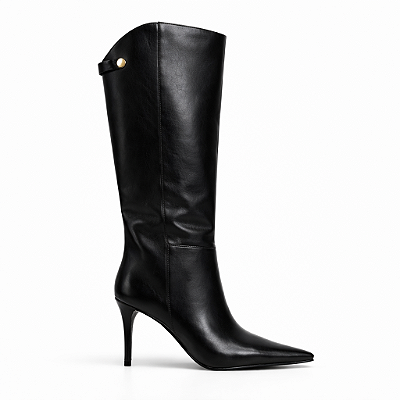 Bota Feminina Cannes – Preta Cano Alto Salto Fino