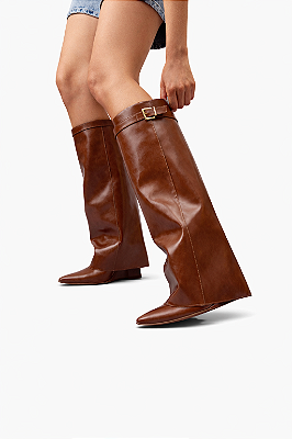 Bota Feminina Bari – Bota 2 em 1 com Capa Bico Fino