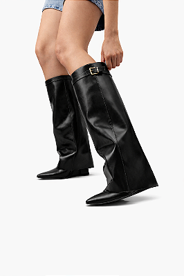 Bota Feminina Bari – Bota 2 em 1 com Capa Bico Fino