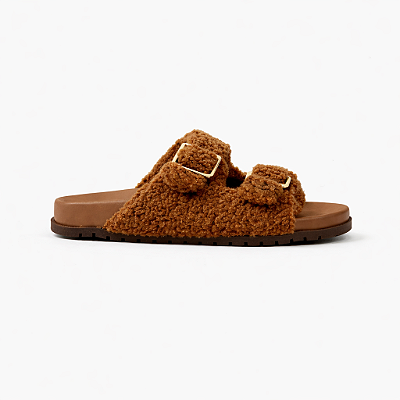 Chinelo Feminino Mel – Caramelo com Fivelas