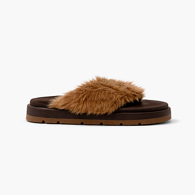 Chinelo Birken Feminino Flora – Café com Caramelo