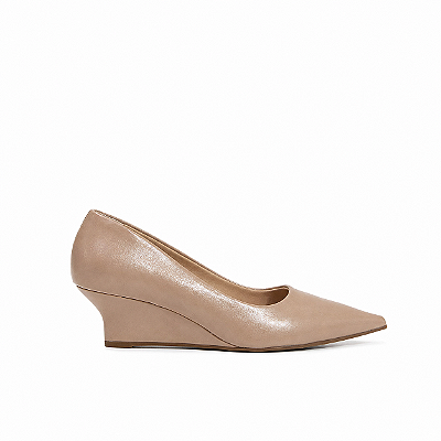 Scarpin Sami – Nude com Salto Anabela 5cm | Glow Store
