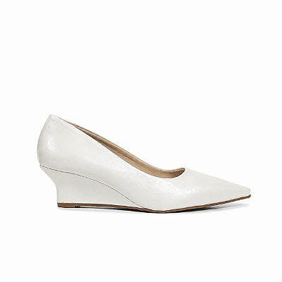 Scarpin Sami – Off White com Salto Anabela 5cm | Glow Store