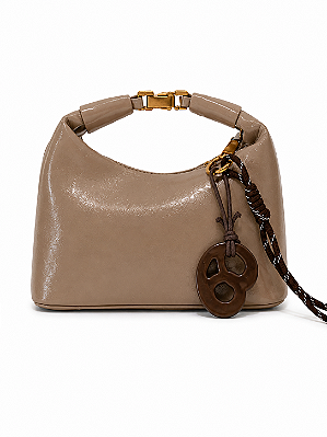 Bolsa Feminina Dominique – Amêndoa Pequena com Alça Transversal | Glow Store