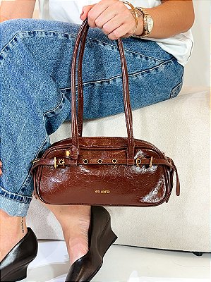 Bolsa Feminina Scarlet – Marrom Pequena com Alça Transversal | Glow Store