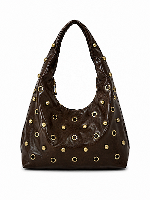 Bolsa Feminina Louise – Café Grande com Alça de Ombro | Glow Store