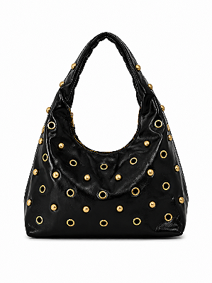 Bolsa Feminina Louise – Preta Grande com Alça de Ombro | Glow Store