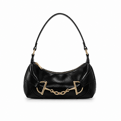Bolsa Feminina Mila – Preta Pequena com Alça Transversal | Glow Store