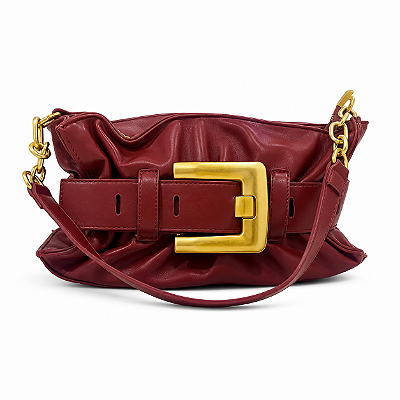 Bolsa Feminina Mel - Marsala com Alça Removível | Glow Store
