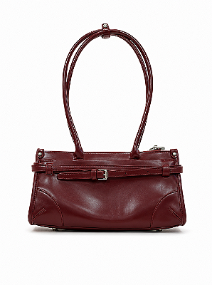 Bolsa Feminina Priscila - Marsala Estruturada com Chaveiro