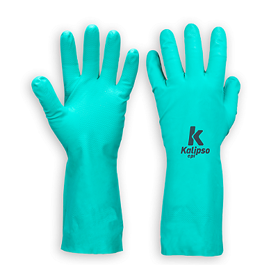 Luva Nitrílica Nitrili-KA 05 Verde 33cm Kalipso
