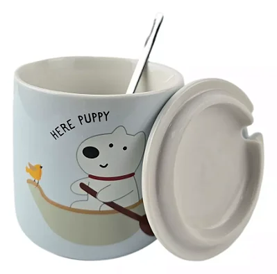 Caneca com Colher Cachorrinho