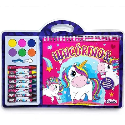 Kit de Colorir Unicórnios