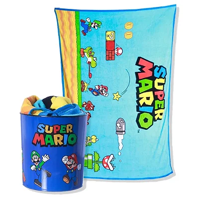 Balde com Manta Super Mario