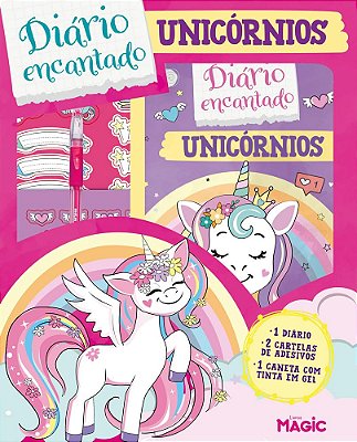 Kit Diário Encantado Unicórnios