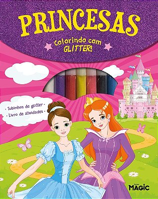 Livro Colorindo com Glitter Princesas