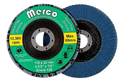 Disco Flap Aço/Inox Zirconia 7" Grão 80 - Mercosul
